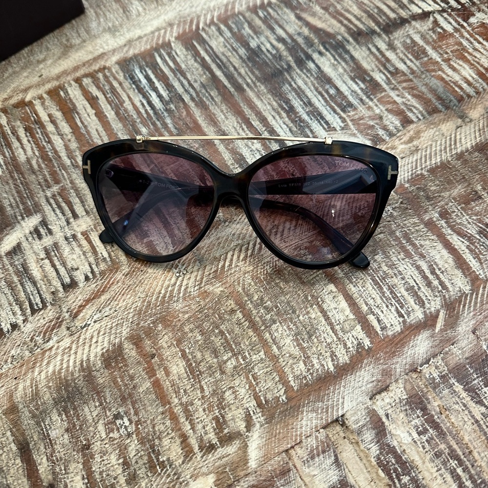 Tom Ford Black and Gold Sunglasses - Picture 2 of 6